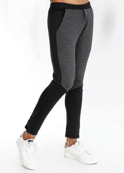 Charcoal Black Slim-Fit Trackpants