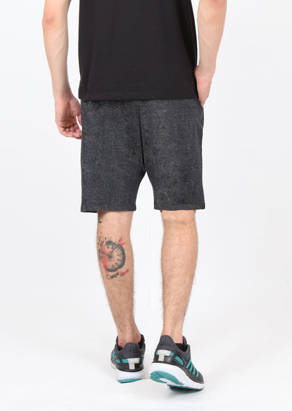 Black Texture Long Shorts