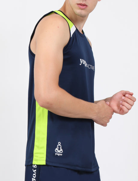 Navy & Green Sleeveless