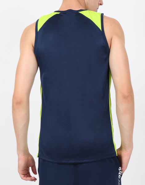 Navy & Green Sleeveless