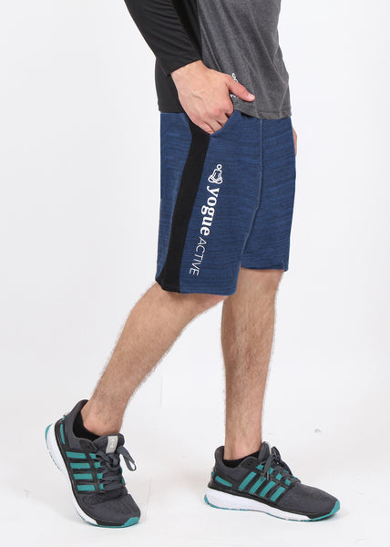 Navy Texture Long Shorts
