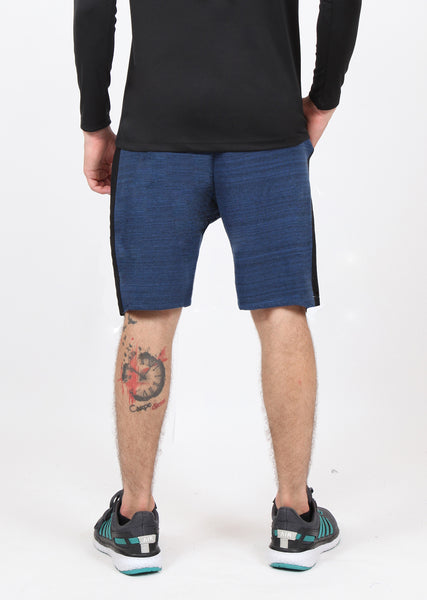 Navy Texture Long Shorts