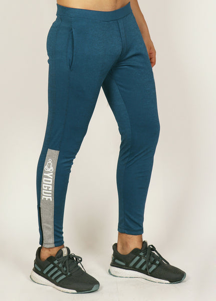 Teal Blue Slim-Fit Trackpants