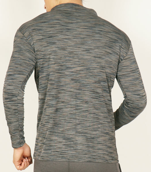 SpaceDyed Grey Half Zipper