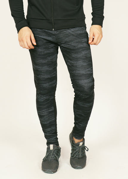 Black MicroDots Men's Running Tights