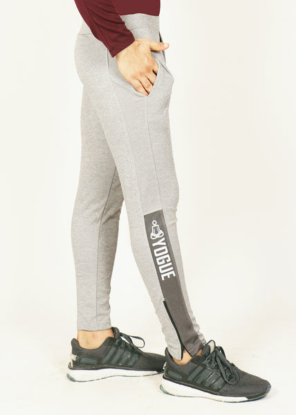 Light Grey Slim-Fit Trackpants