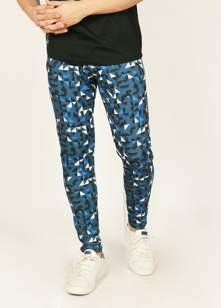 Blue Slim-Fit Trackpants - Tripping Triangles