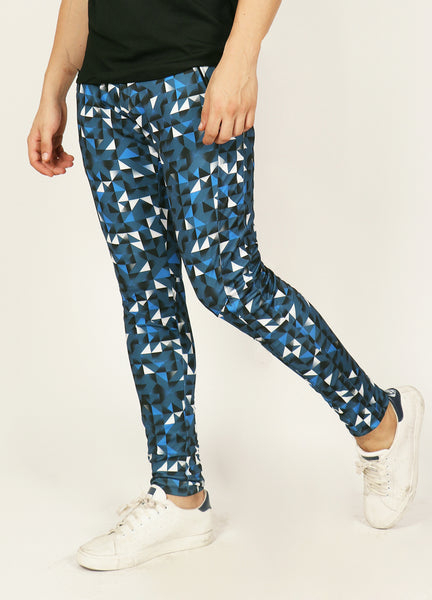Blue Slim-Fit Trackpants - Tripping Triangles