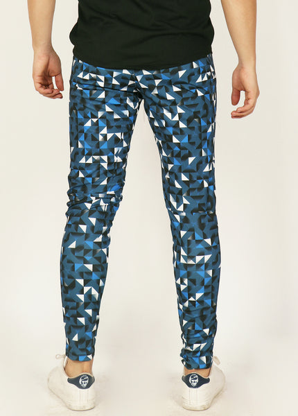 Blue Slim-Fit Trackpants - Tripping Triangles