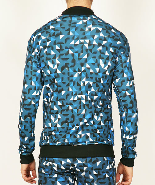 Blue Bomber Jacket - Tripping Triangles