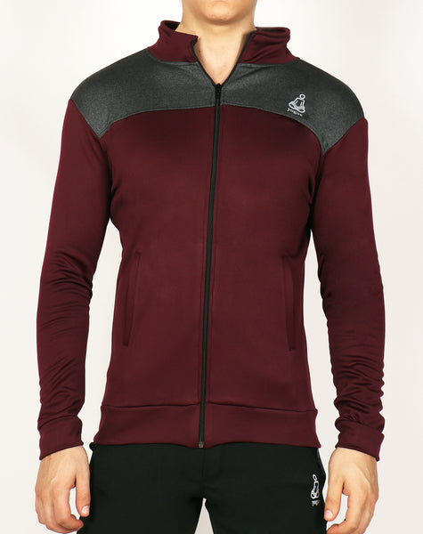 Wine Red & Grey Jacket