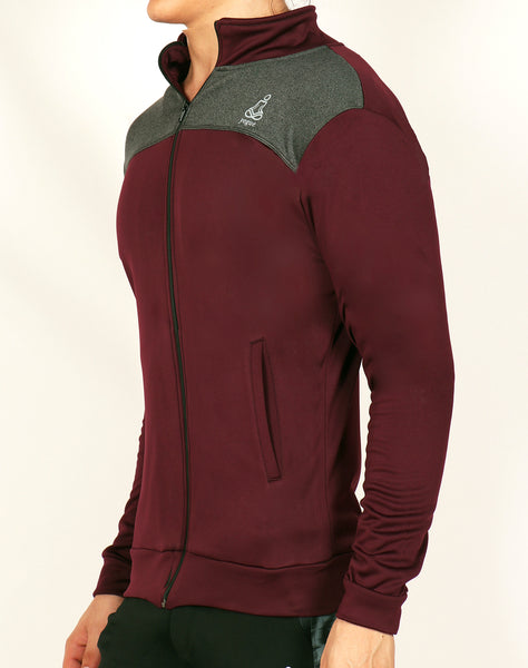 Wine Red & Grey Jacket