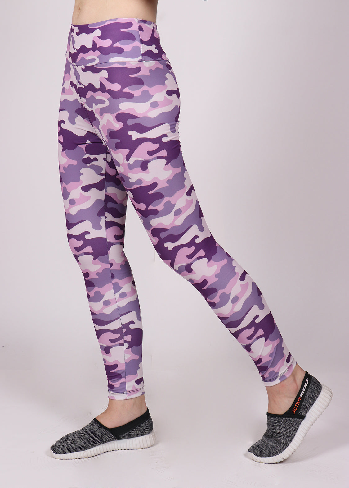 Pink & Purple Camo Leggings - Yogue Activewear