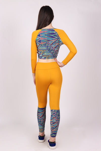 Yellow Zigzag  2Tone Tights