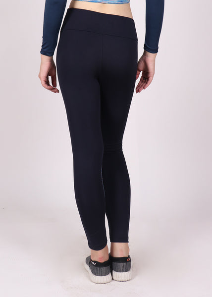 Shop The Look - Crop Zipper + Leggings - Navy Sky Texture