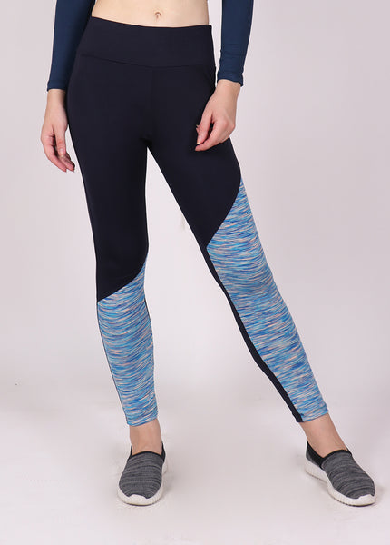 Shop The Look - Crop Zipper + Leggings - Navy Sky Texture