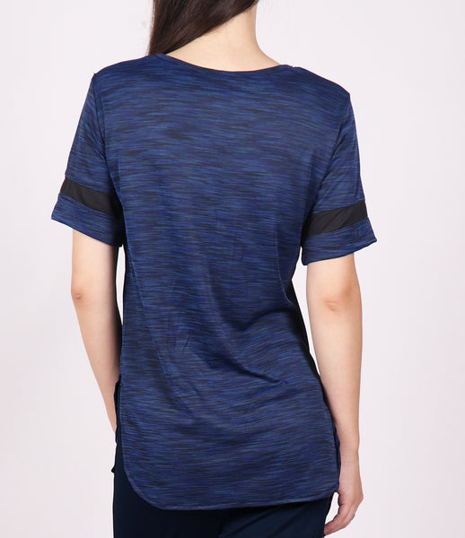 Navy SpaceDyed Long T-Shirt