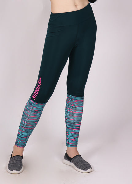 Green & Pink Scales 2Tone Tights