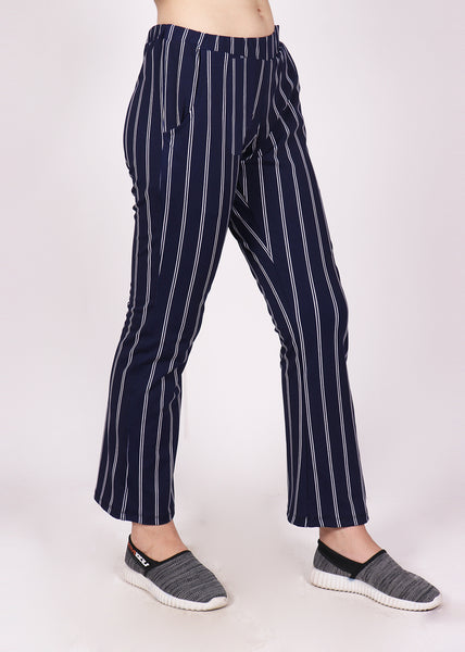 Navy Stripes Bell Bottoms