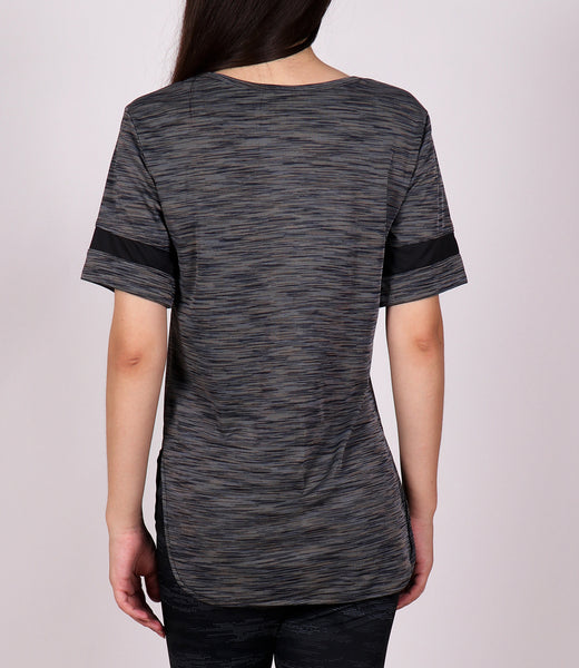 Deep Grey Long T-Shirt with Glitter Logo