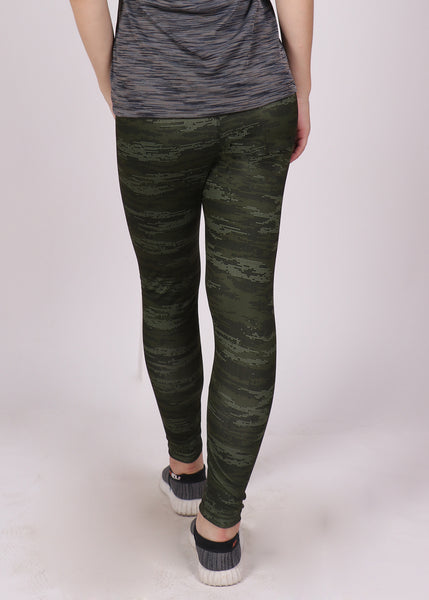 Olive Green Camo Tights
