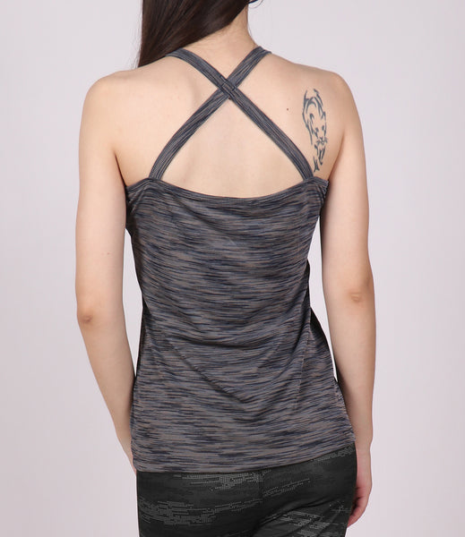 Grey Texture Halter Tank Top