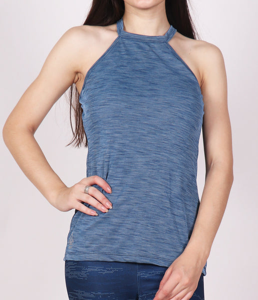 Aqua Blue Halter Tank Top