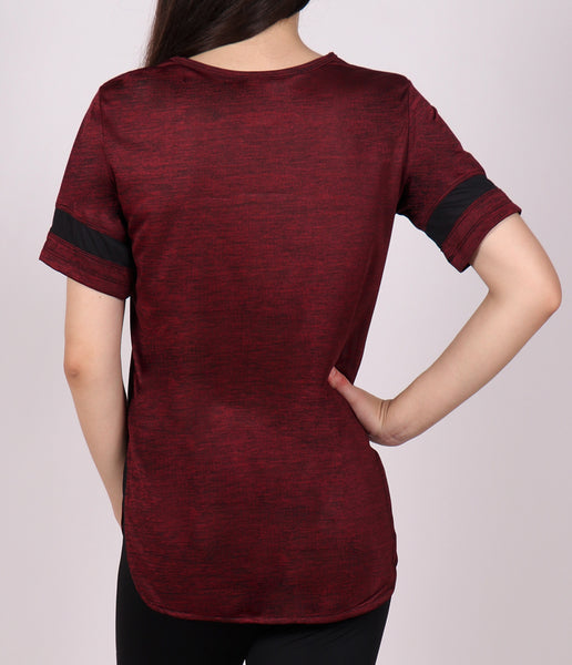 Wine Red Texture Long T-Shirt