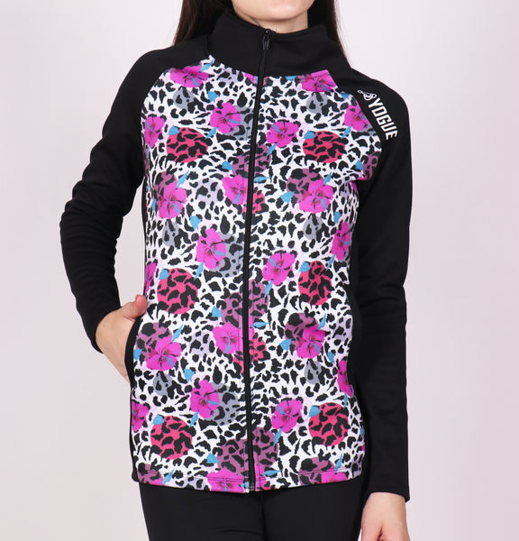 Coral Leopard Slim Fit Jacket