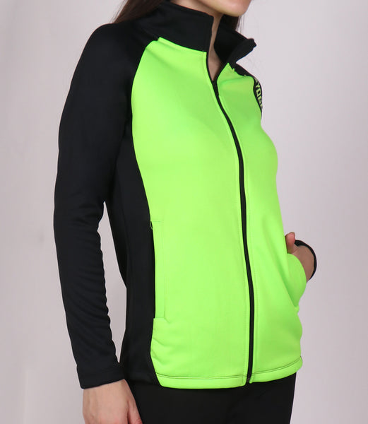 Neon Green & Black Slim Fit Jacket